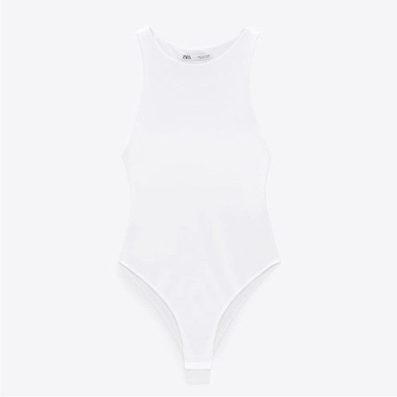 Avec Les Filles Keyhole Halterneck Bodysuit - White